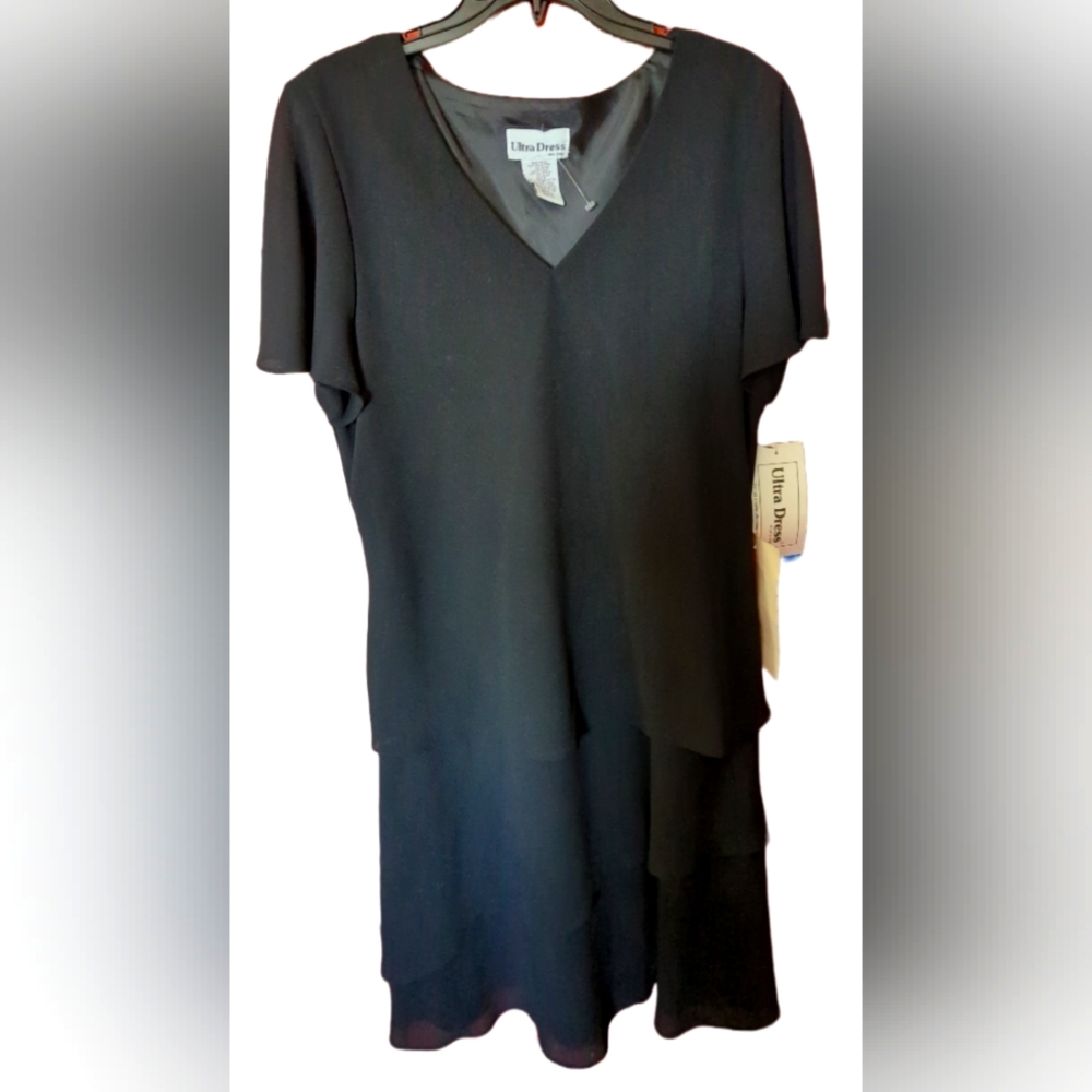 NWT ULTRA DRESS NEW YORK BLACK DRESS SZ 16